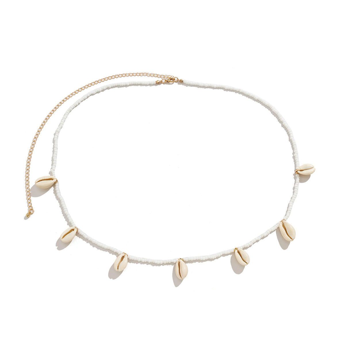 Retro Easy Matching Single Circle Bead Woven Classic Style Body Chains Beach Style Shell Sexy Waist Chain