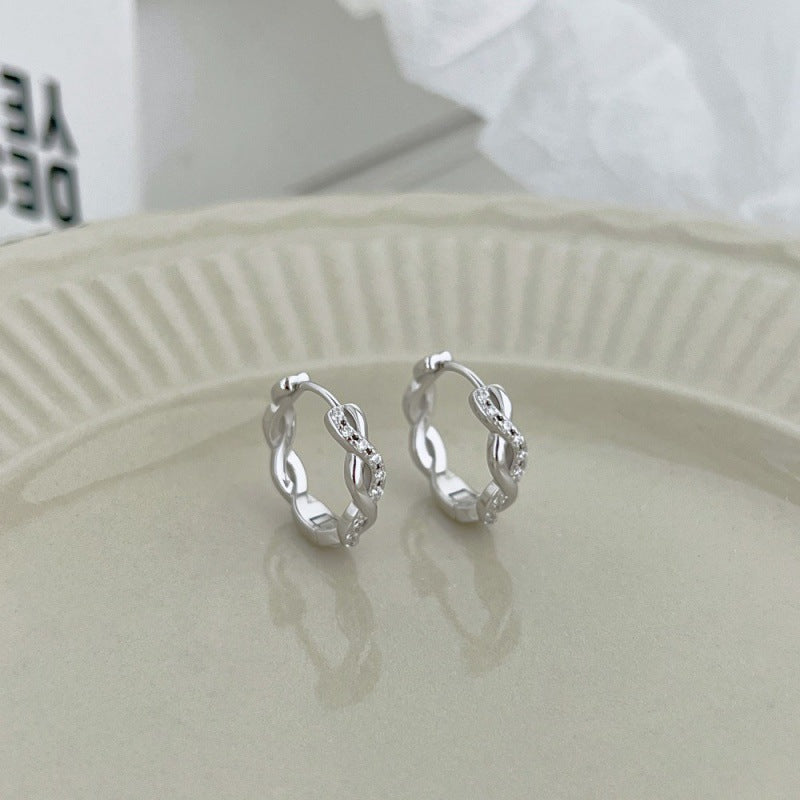 S925 Sterling Silver Earrings For Women With Diamonds