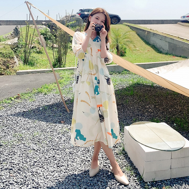 Summer Dresses Plus Size Fashion Loose Long Skirts Maternity Summer Suits