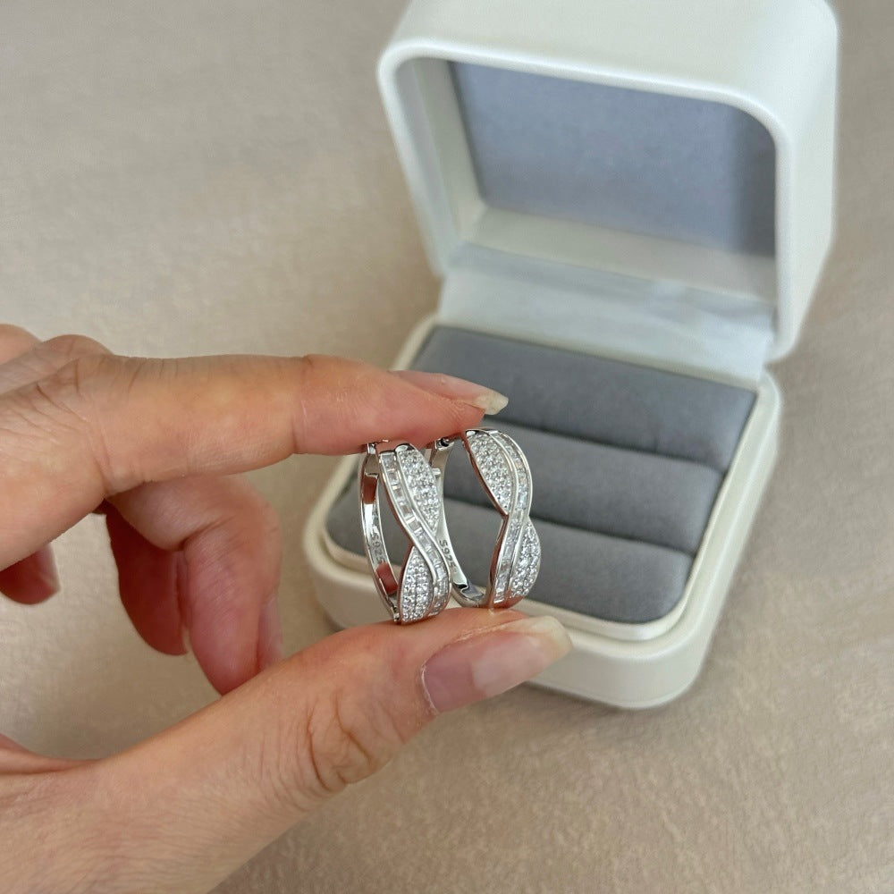 S925 Sterling Silver Stud Earrings For Women