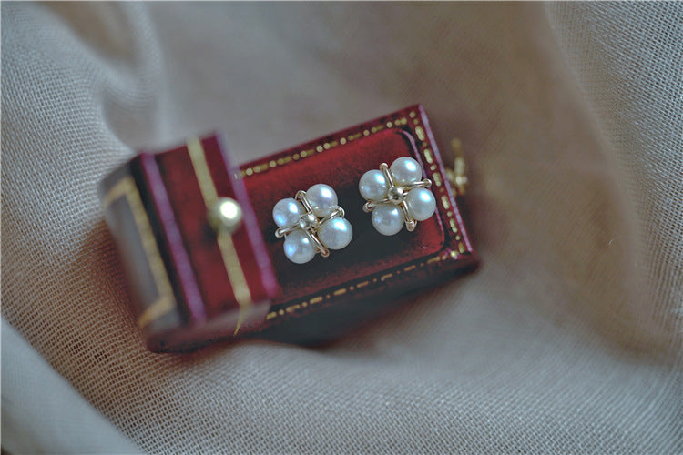 Natural Freshwater Pearl Earrings For Minimalist Women