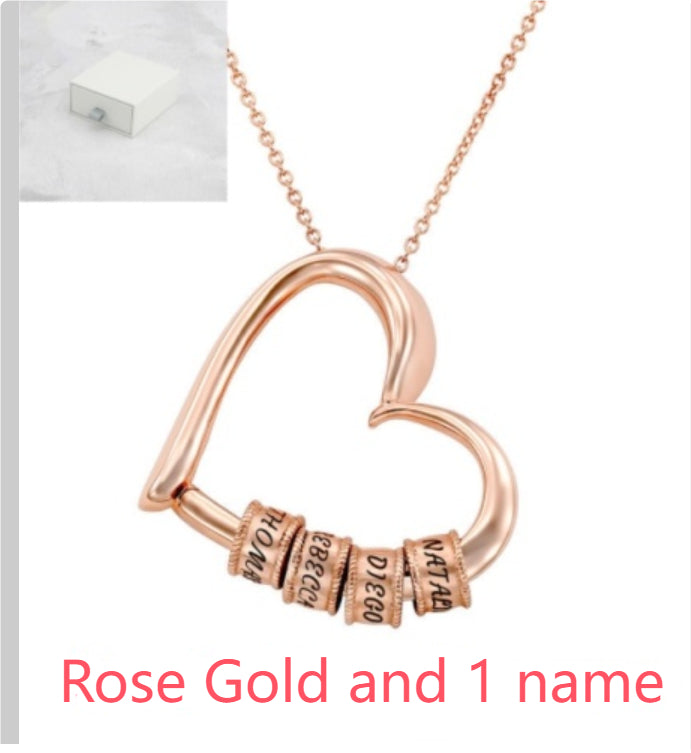 Personalized Heart Necklaces Women Jewelry Custom Name Necklaces & Pendants Mothers Day Gift