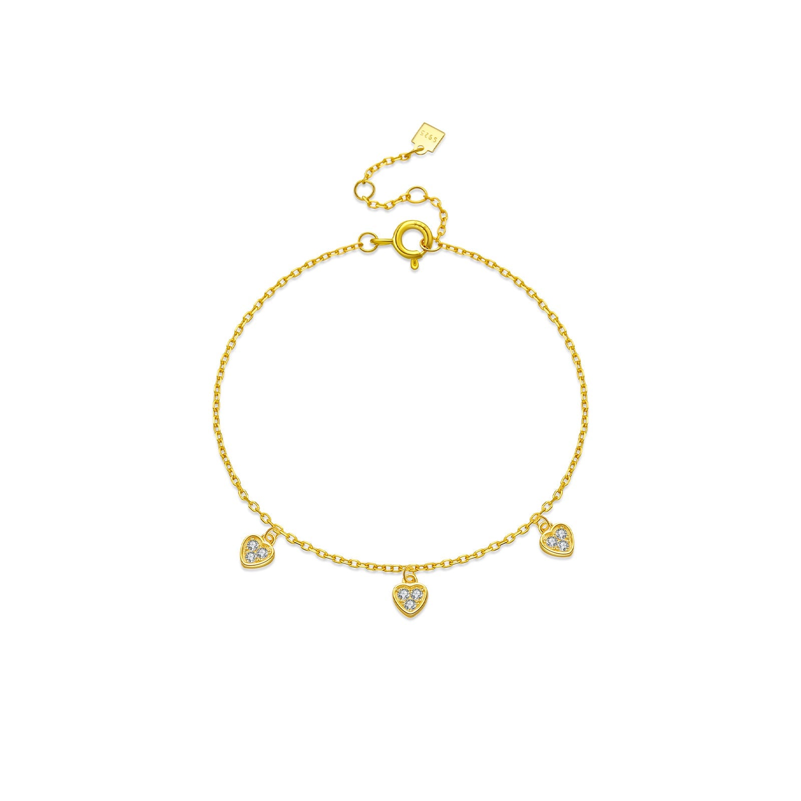 Silver Love Pendant Bracelet For Women