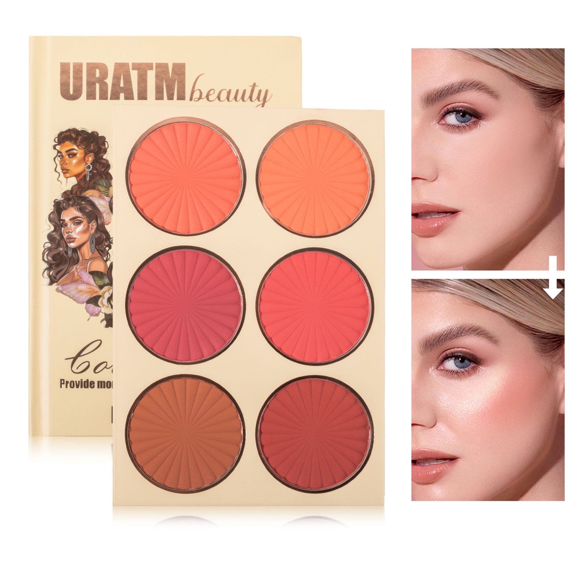 URATM Beauty Color Bomb 63-Color Makeup Kit - Multi-Function Eyeshadow, Blush, Highlighter & Contour Palette