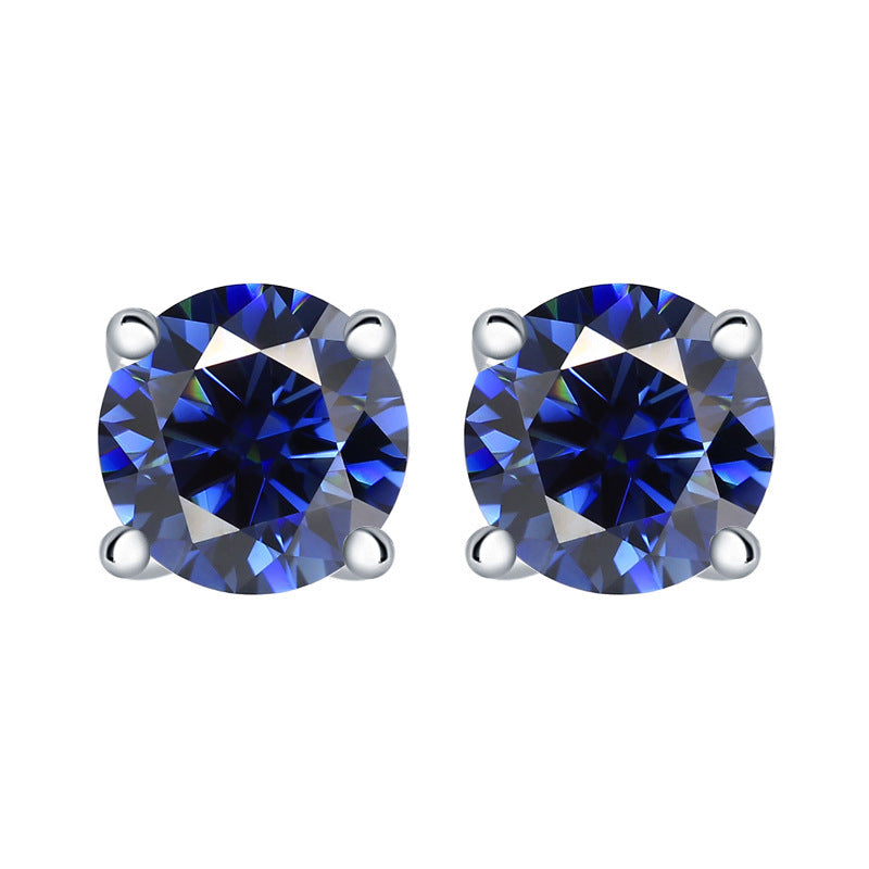 December Birthday Stone Stud Earrings For Women