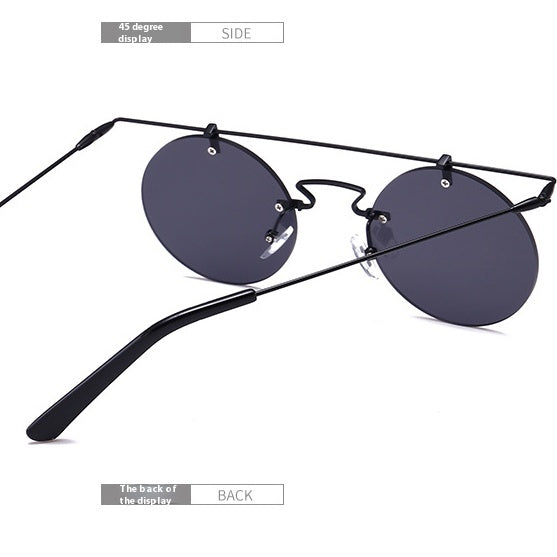 Women's Sun Round Fashion Trend Leisure Travel Punk Sun Glasses