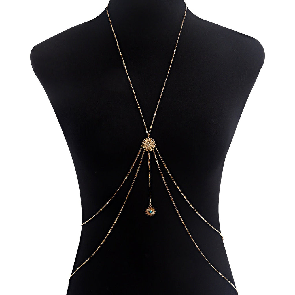 Sexy Chain Nightclub Necklace Integrated Body Chains