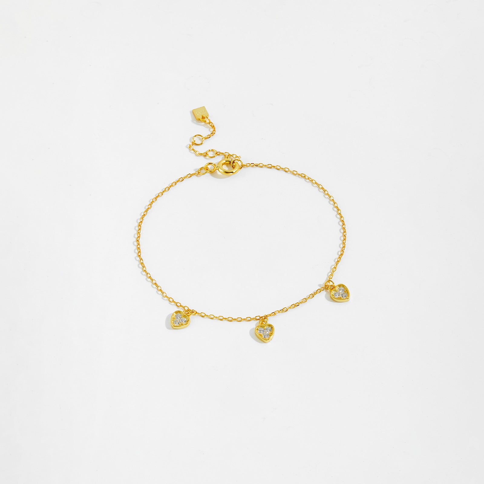 Silver Love Pendant Bracelet For Women