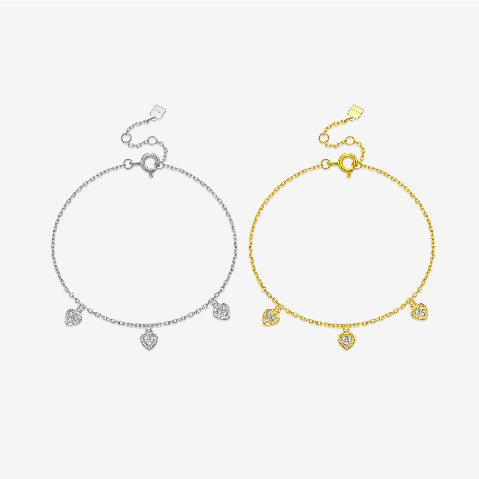 Silver Love Pendant Bracelet For Women