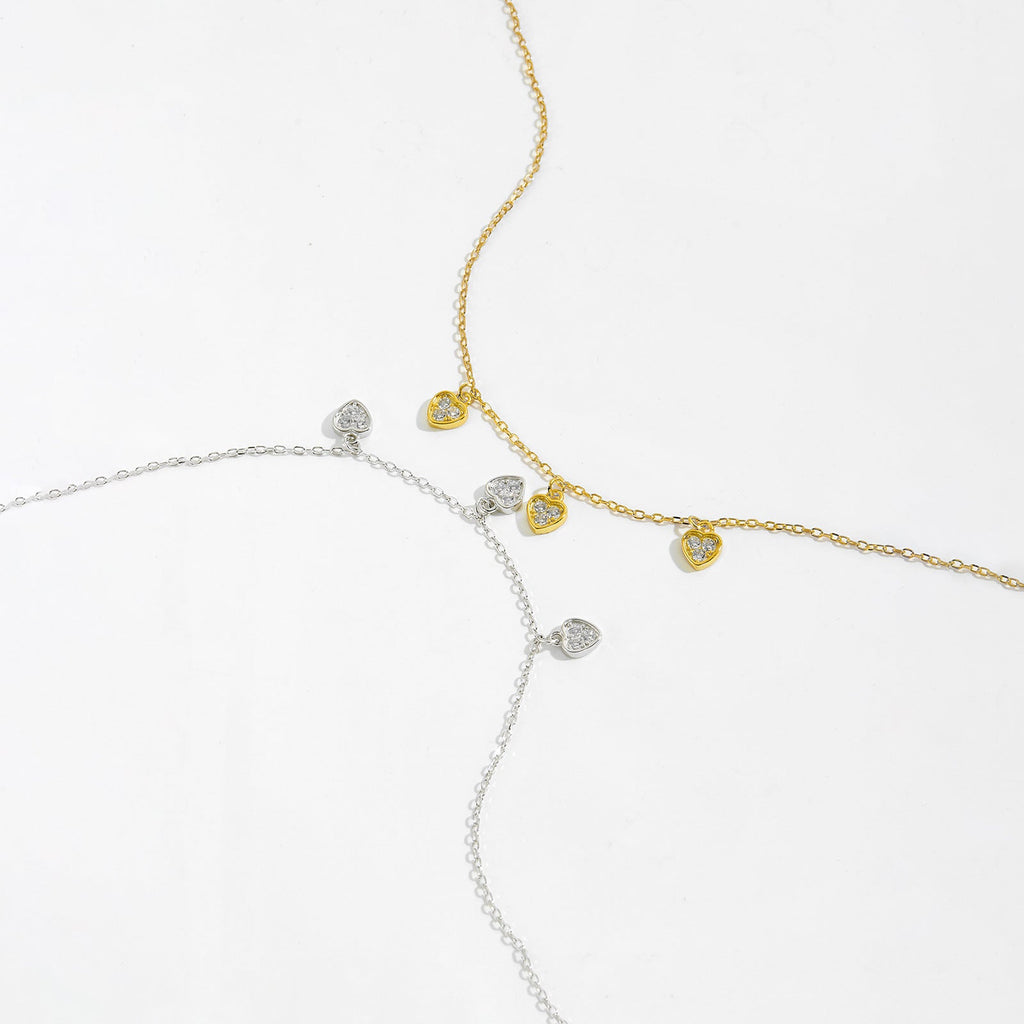 Silver Love Pendant Bracelet For Women