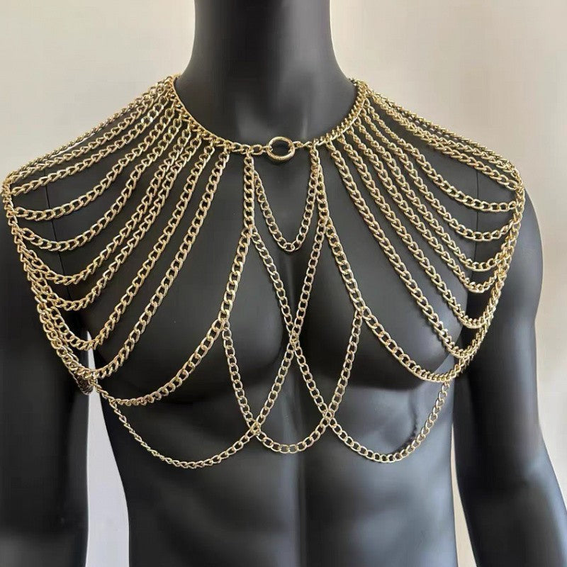 European And American Men's Backpack Body Chains Sexy