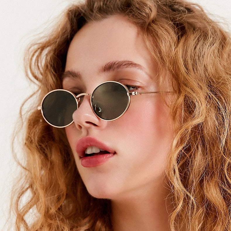 Sun Protection Trend Retro Oval Sun Glasses