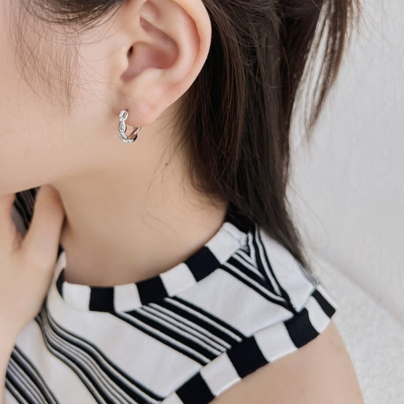 S925 Sterling Silver Earrings For Women With Diamonds