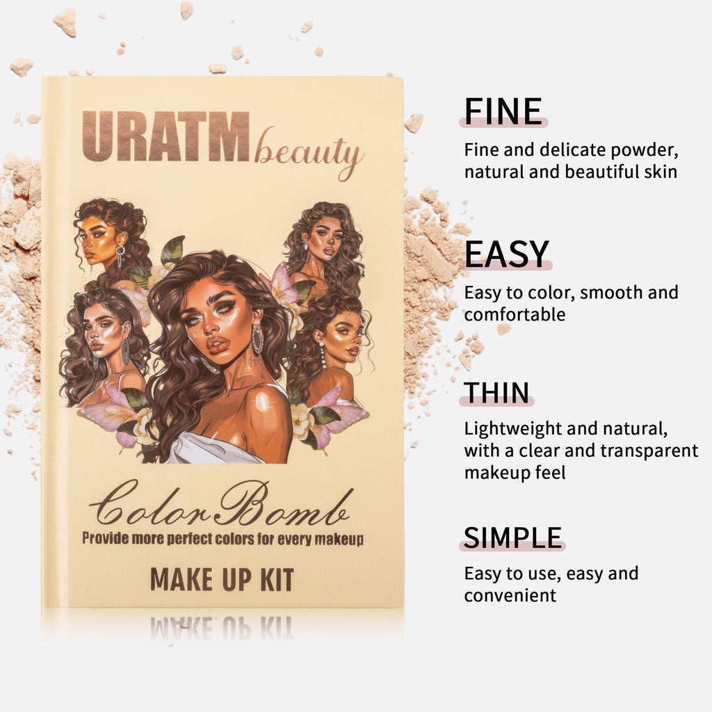 URATM Beauty Color Bomb 63-Color Makeup Kit - Multi-Function Eyeshadow, Blush, Highlighter & Contour Palette