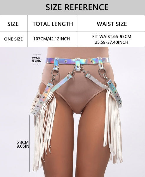 Sexy Fashion Leather Body Chains Suit Leather Tassel Belt Belt Integrated Strap